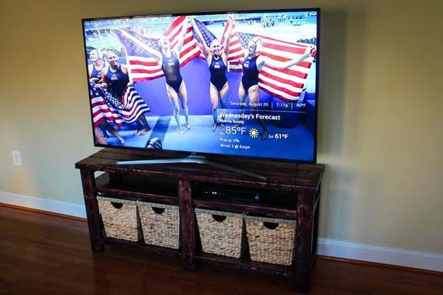 4. Rustic TV Stand