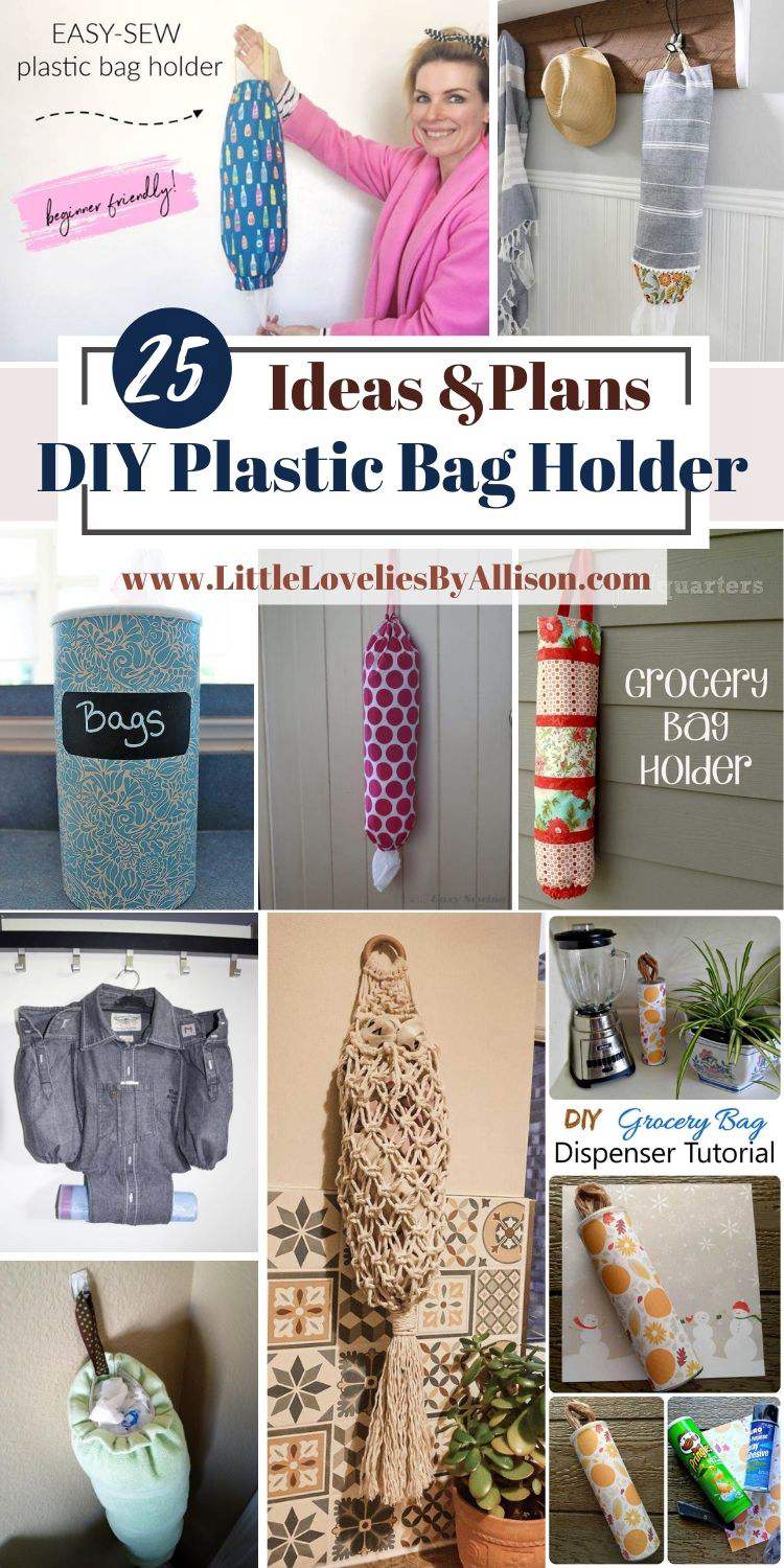 DIY Plastic Bags Dispenser from Old Shoe Bag, No Sew Polybag Organizer